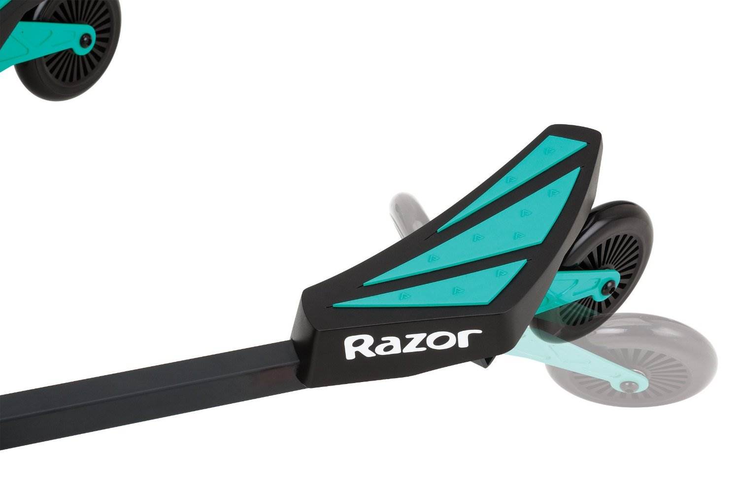Razor DeltaWing Scooter 3-Wheel Motion Drop Handlebar, Teal & Black (Open Box)