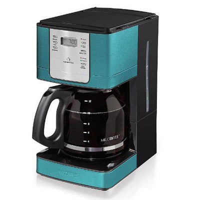 Mr. Coffee 12-Cup Digital Programmable Coffee Maker, Rare Turquoise (Open Box)