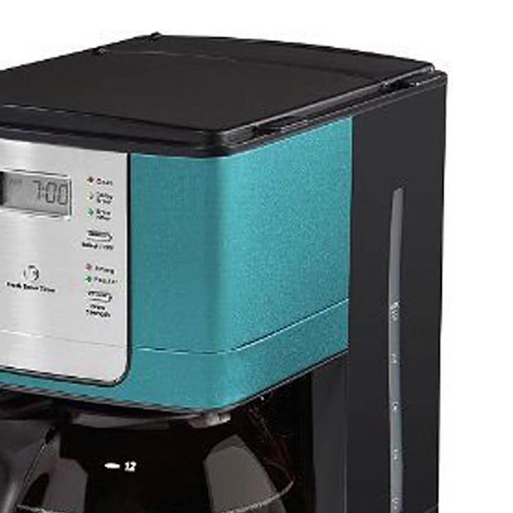 Mr. Coffee 12-Cup Digital Programmable Coffee Maker, Rare Turquoise (Open Box)