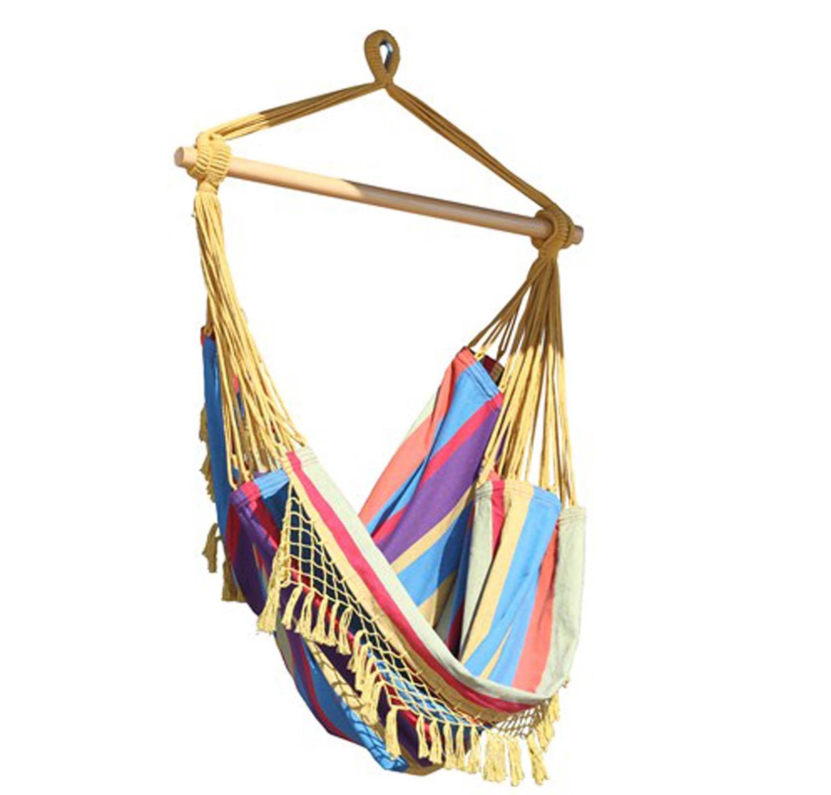 Vivere 250-Pound Capacity Tightly-Woven Brazilian Hammock Chair, Paradise | B523