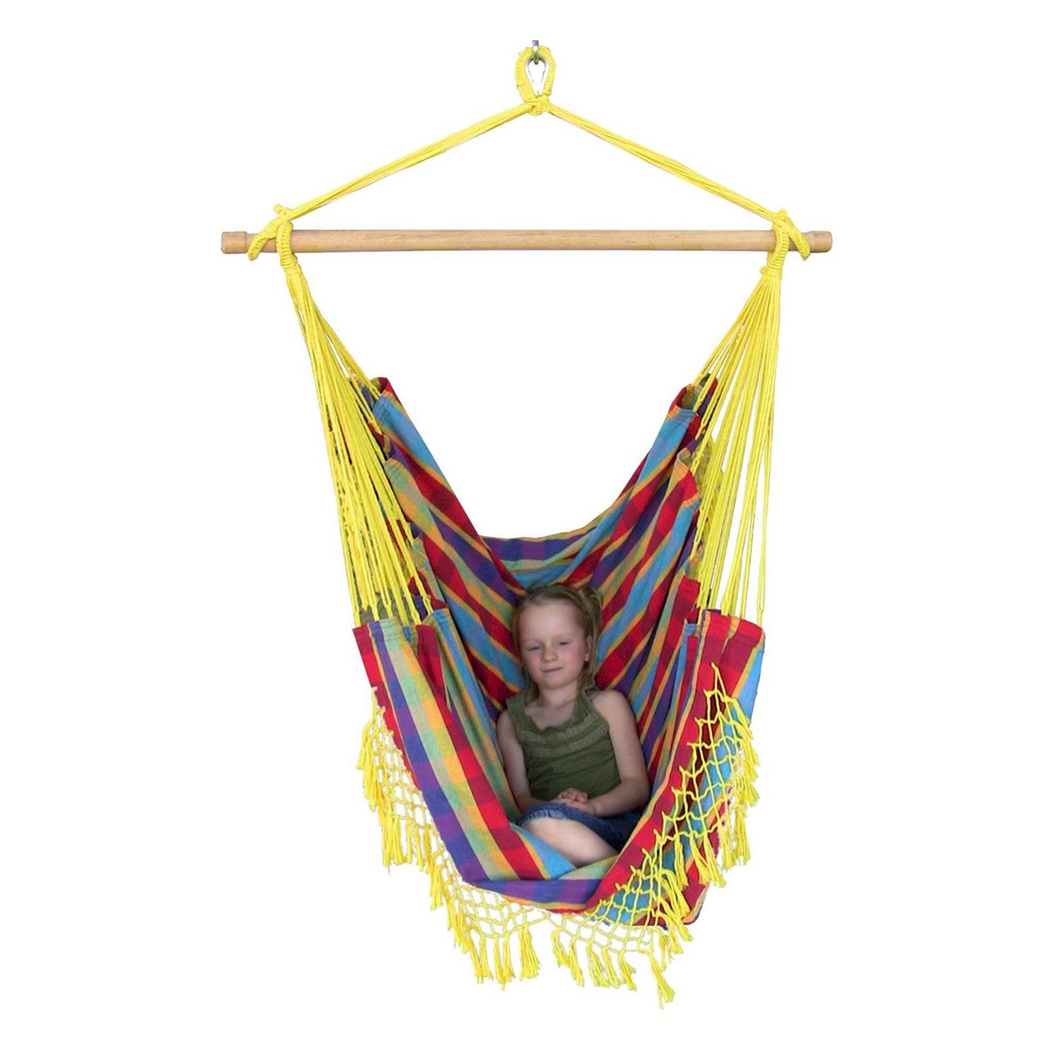 Vivere 250-Pound Capacity Tightly-Woven Brazilian Hammock Chair, Paradise | B523