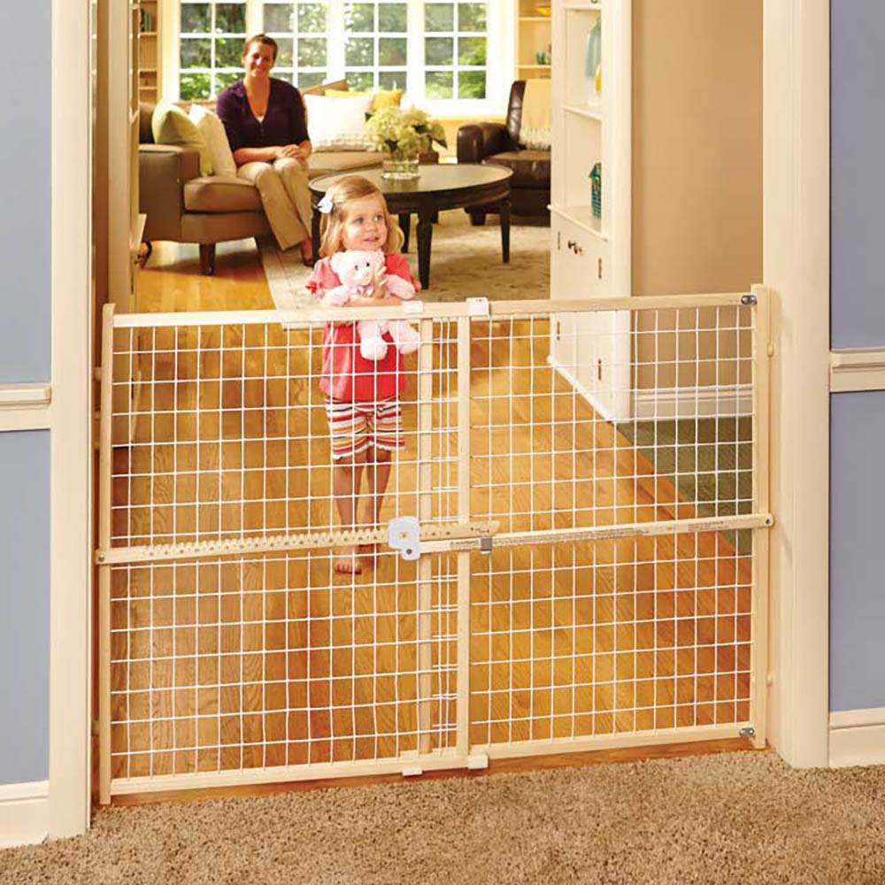 North States Quick-Fit Wire Mesh Pet/Baby Gate For Wide Openings 4665 (Open Box)
