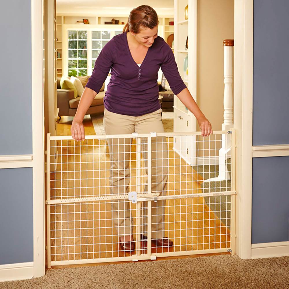 North States Quick-Fit Wire Mesh Pet/Baby Gate For Wide Openings 4665 (Open Box)