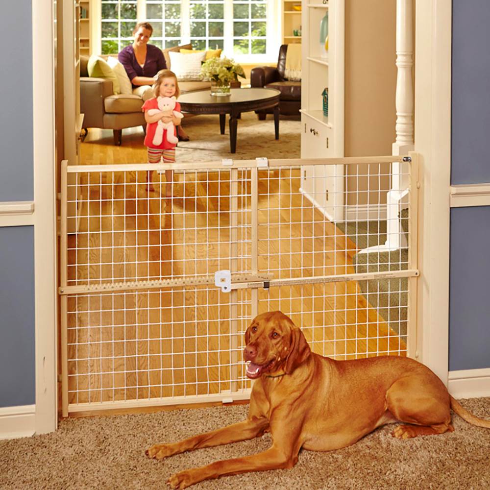 North States Quick-Fit Wire Mesh Pet/Baby Gate For Wide Openings 4665 (Open Box)