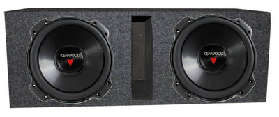 2) Kenwood KFC-W3016PS 12" 2000 Watt Subwoofer + Dual 12" Vented Port Enclosure