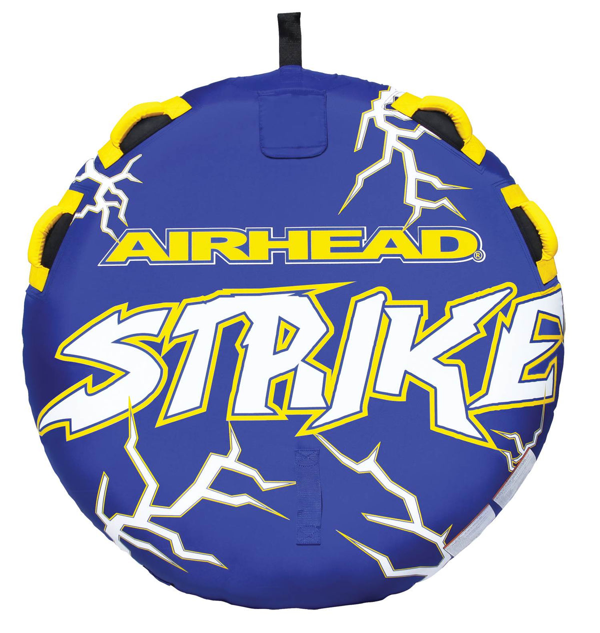 Airhead Strike 2 Single Rider Inflatable Towable Tube and 12V Portable Air Pump