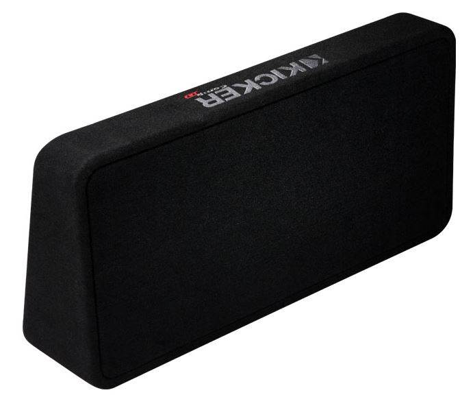 Kicker 43TCWRT122 1000W 12" 2-Ohm Slim Shallow Subwoofer+Box+Amplifier Car Kit