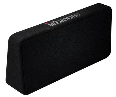 Kicker 12" 1000W Slim Shallow Subwoofer Enclosure and 1500W Amp with Wiring Kit