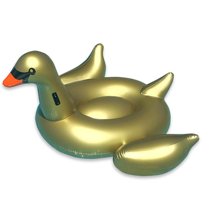 Swimline Giant Inflatable Ride-On 75-Inch Golden Swan Float For Pools (Open Box)