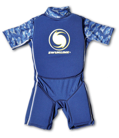 Swimline Boy's Swim Trainer Wet Suit, Large, Blue and Thermotech Snorkel Set - VMInnovations