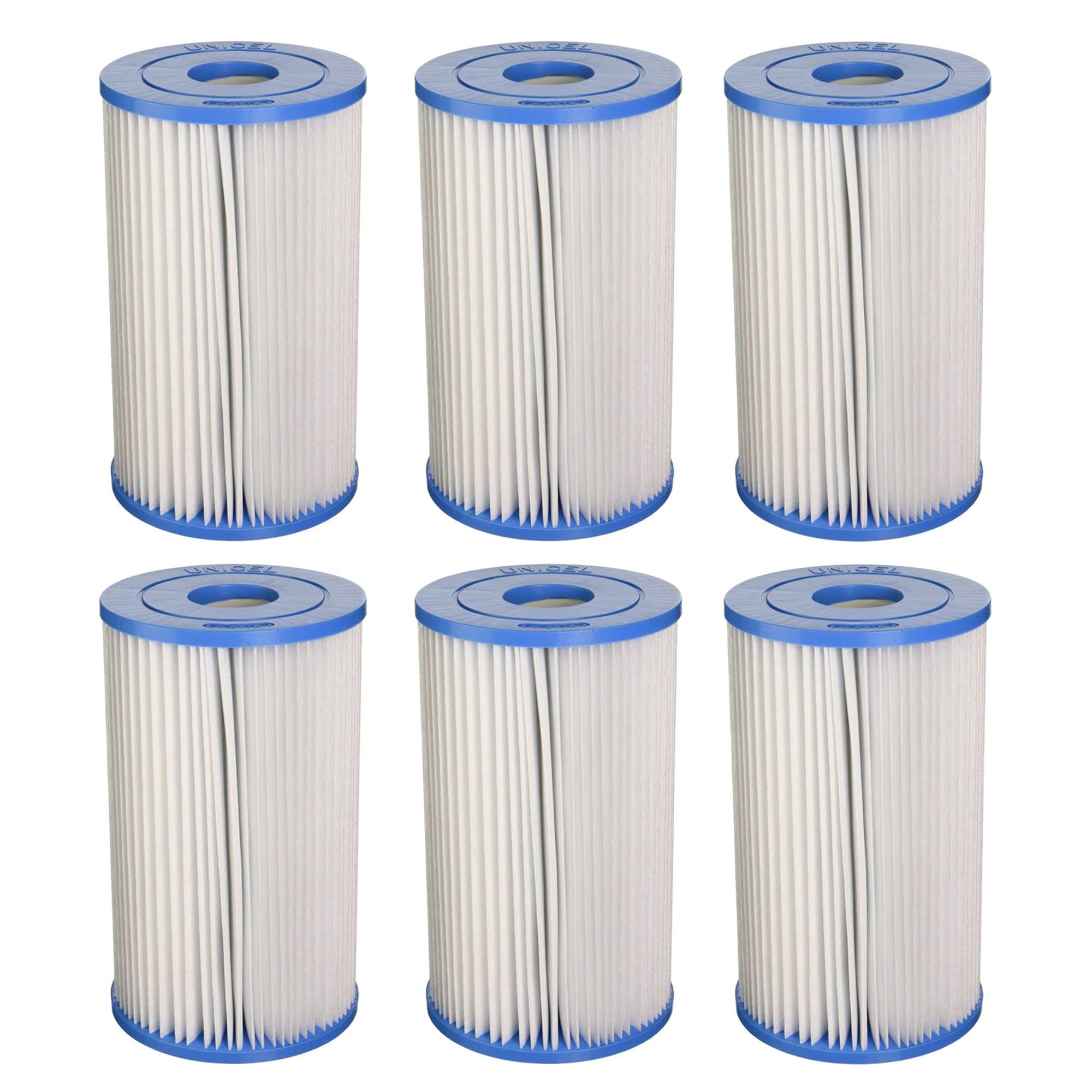 Unicel Swimming Pool/Spa PIN20 Intex Replacement Filter Cartridge C5315 (6 Pack)
