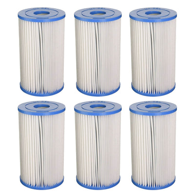 Unicel Swimming Pool/Spa PIN20 Intex Replacement Filter Cartridge C5315 (6 Pack)