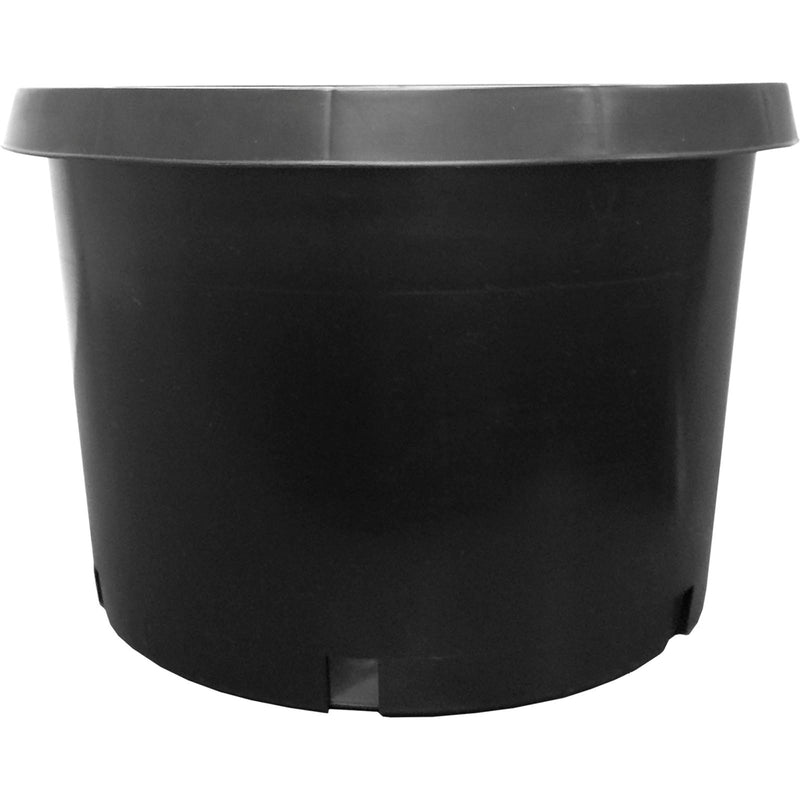 Hydrofarm Premium Poly-Tainer Nursery Garden Planter Pot 10 Gallon, Black