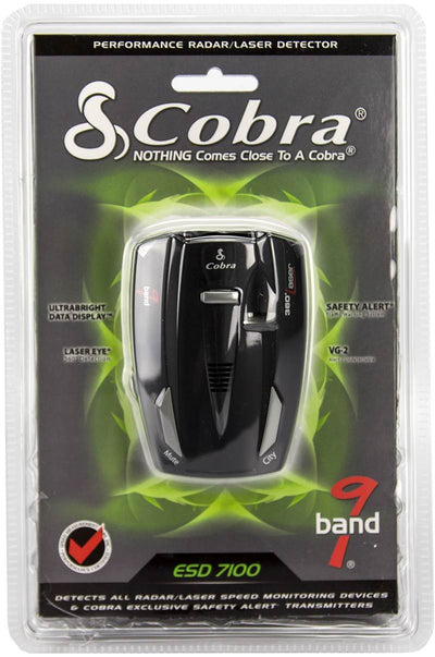 Cobra ESD-7100 9 Band 360° Police Car Radar Laser Detector w/ Traffic Alerts
