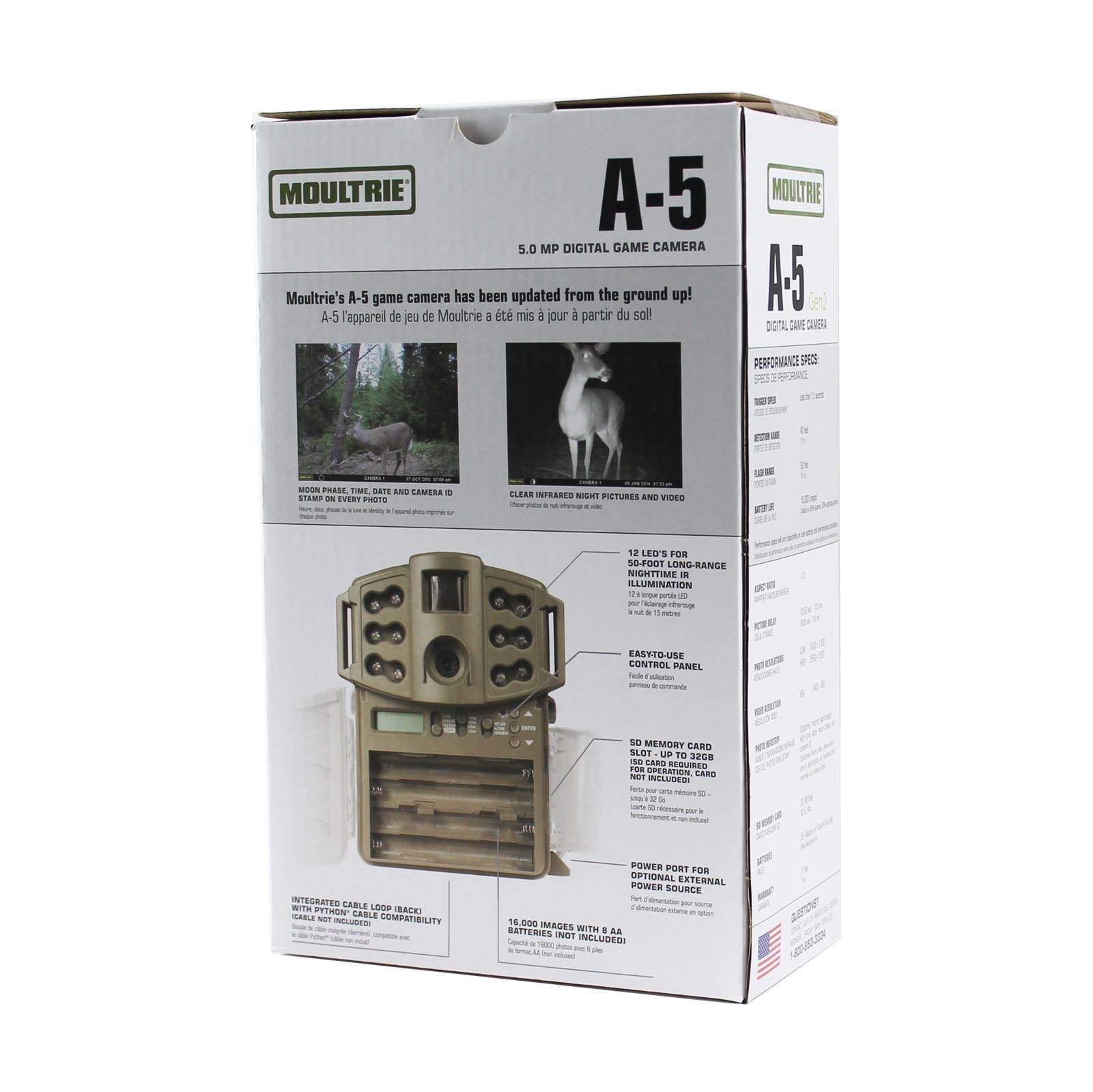 Moultrie Game Spy A-5 Gen 2 5MP Low Glow IR Game Camera + Deer Attractant Mix