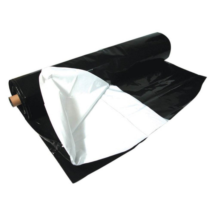 Hydrofarm Black And White 100'x10' Heavy-Duty Waterproof Poly Film (Open Box)