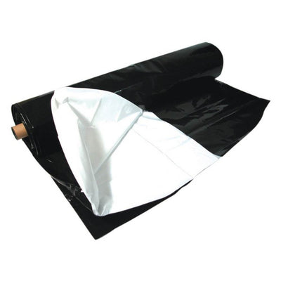 Hydrofarm Black And White 100'x10' Heavy-Duty Waterproof Poly Film (Open Box) - VMInnovations