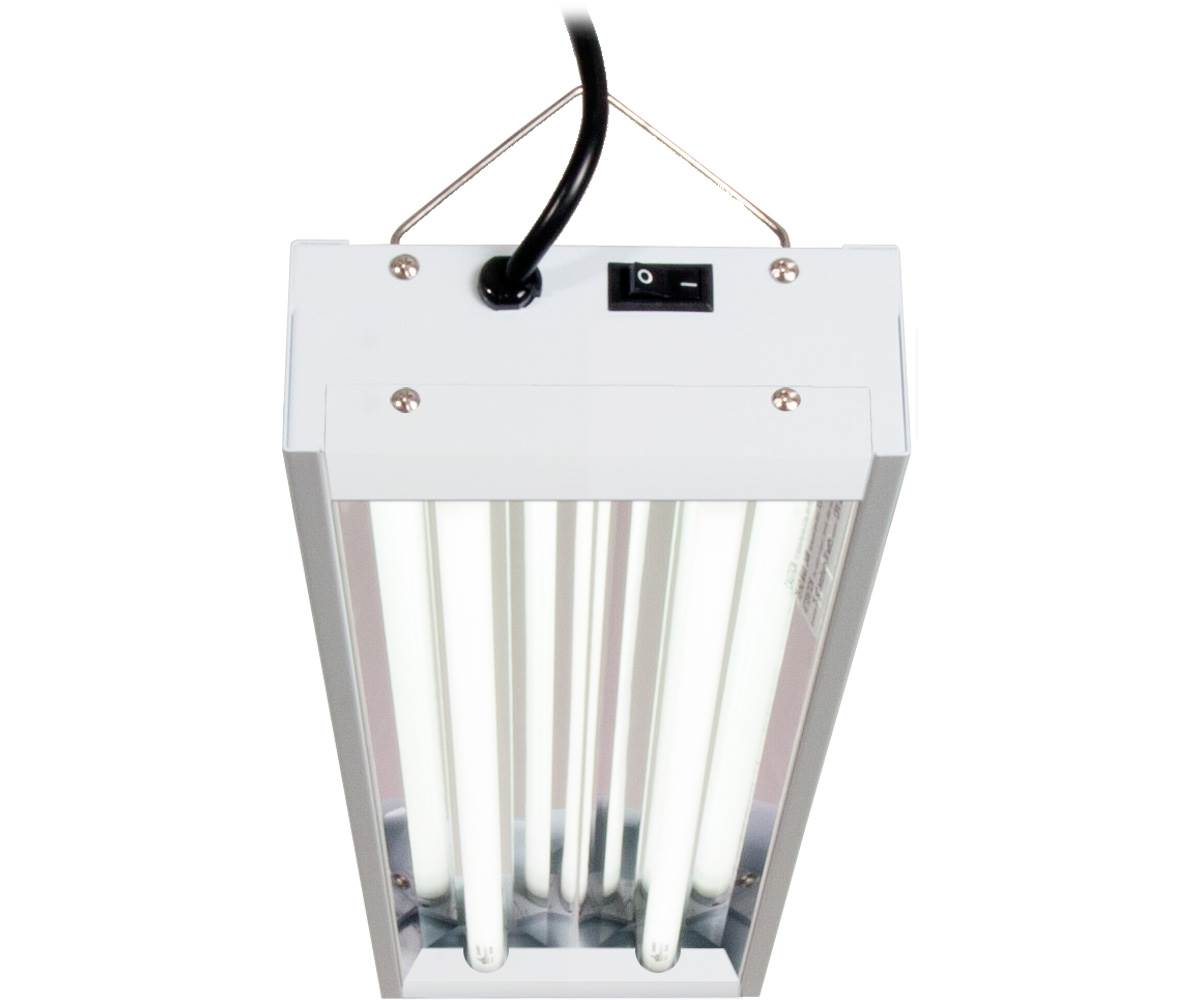 Hydrofarm FLT22 Agrobrite 2-Tube Hydroponic 2' Grow Light Fixture 48W w/ Bulbs - VMInnovations