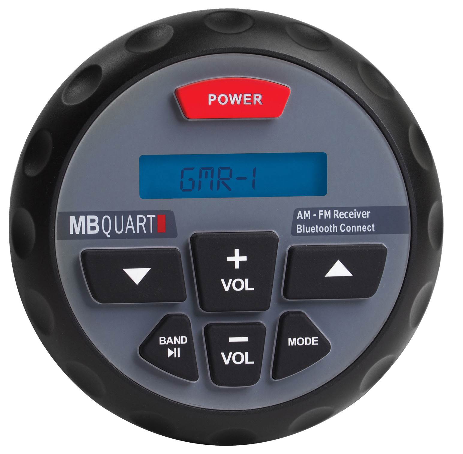 MB Quart Nautic GMR-1 Marine ATV Boat Bluetooth Gauge Receiver + 2) LED Speakers