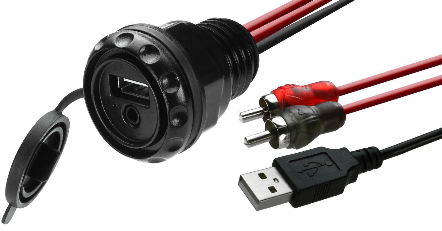 MB Quart Nautic GMR-1 Marine ATV Boat Bluetooth Gauge Receiver + 2) 6.5 Speakers