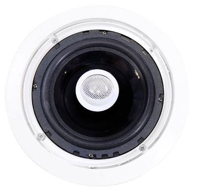 Pyle PDIC60 6.5 Inch 250 Watt 2 Way In Ceiling Round Home Speakers System, White - VMInnovations