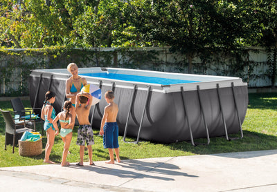 Intex 18' x 9' x 52" Rectangular Ultra Frame Above Ground Pool Set | (Open Box)