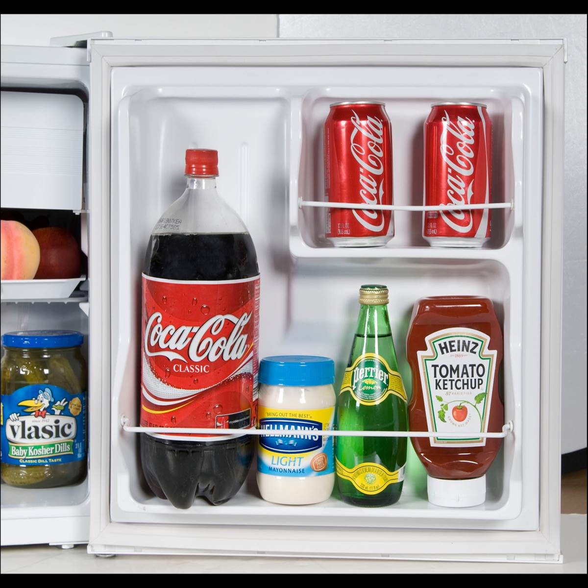 Haier 1.7-Cubic Foot Energy Star Compact Fridge With Freezer, White (Open Box)