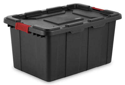 4 Sterilite 27-Gallon Industrial Tote + Sterilite 16-Gallon Lockable Footlocker