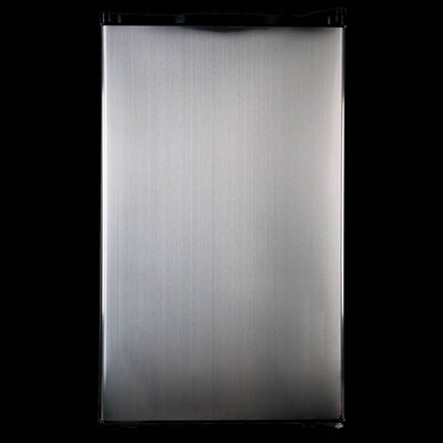 Haier 4-Cubic Foot Compact Fridge With Freezer, Stainless Steel (Open Box)