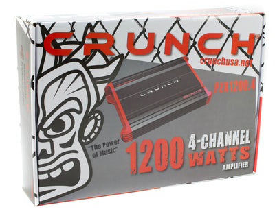 Crunch PZX1200.4 1200 Watt 4 Channel Car Amplifier Power Stereo Amp + Wiring Kit