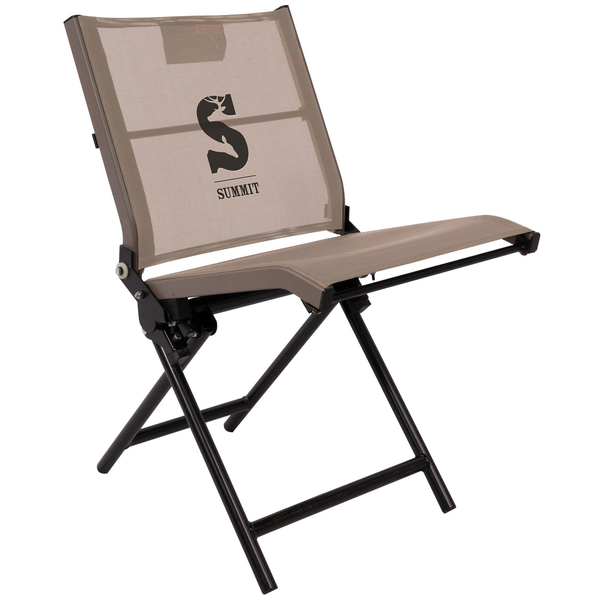 Summit Ultra-Quiet No-Shock Mesh Ground Seat For Hunting (Open Box)