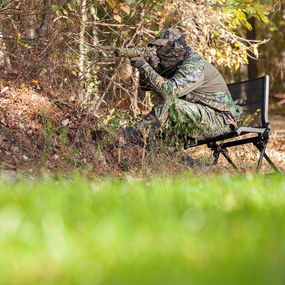 Summit Ultra-Quiet No-Shock Mesh Ground Seat For Hunting (Open Box)