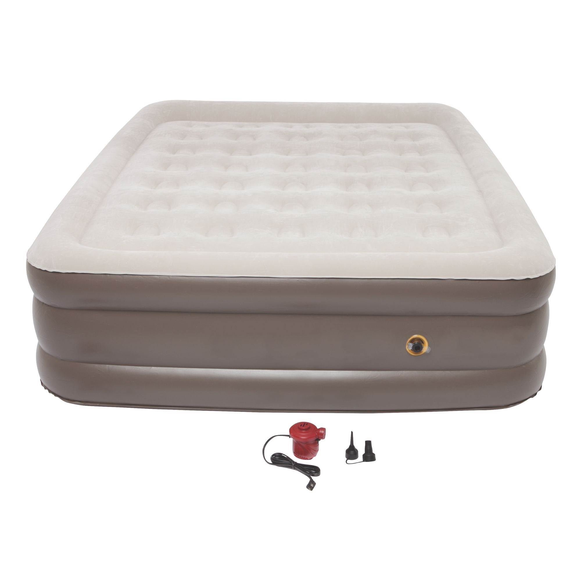 Coleman Queen Supportrest Plus PillowStop Double-High Air Bed/Pump (Open Box)