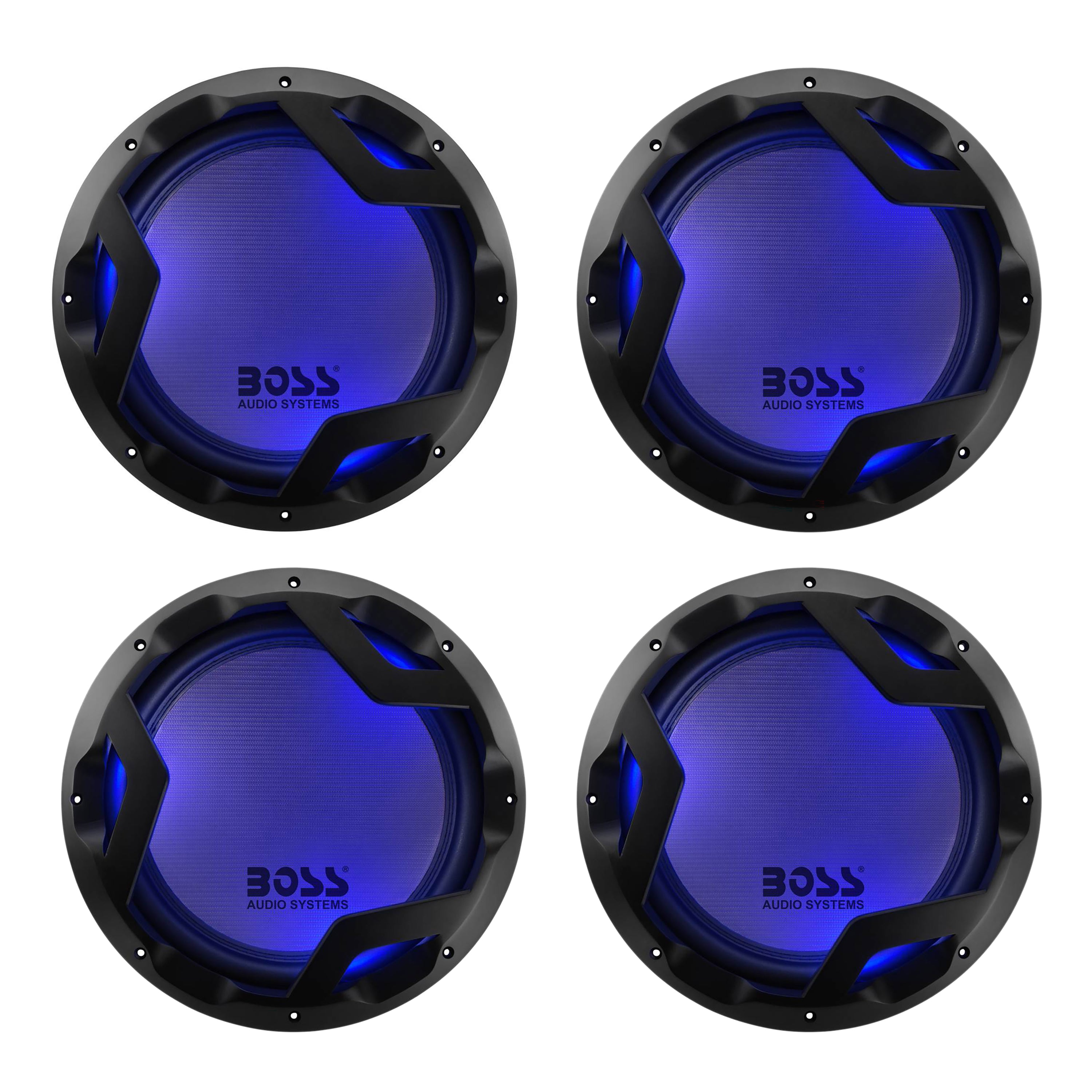 Boss Audio 12 Inch DVC 1600W Subwoofer w/ LED Illumination (4 Pack) | PD12LED