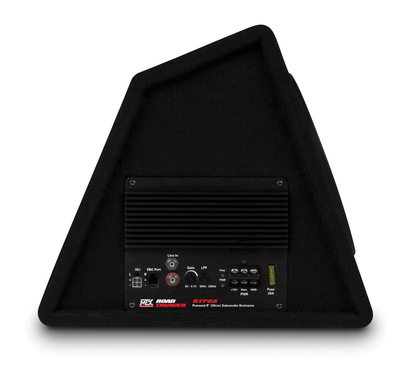 MTX AUDIO RTP8A 8" 120W Car Loaded Subwoofer Enclosure Amplified Box Vented