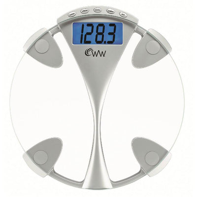 Weight Watchers 12.5-Inch Round Glass Weight Tracking Scale for 4 Users (Used)