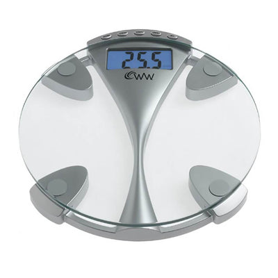 Weight Watchers 12.5-Inch Round Glass Weight Tracking Scale for 4 Users (Used)