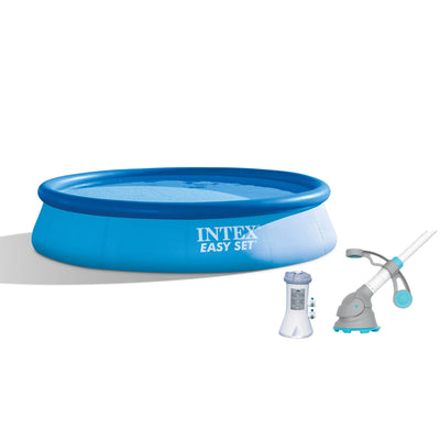 Intex 12ft x 30in Easy Set Above Ground Pool with Filter Pump & Automatic Vacuum - VMInnovations