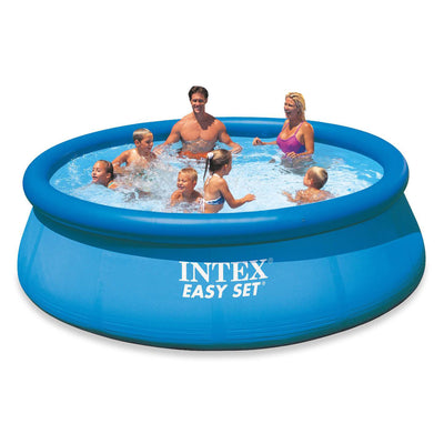 Intex 12ft x 30in Easy Set Above Ground Pool with Filter Pump & Automatic Vacuum