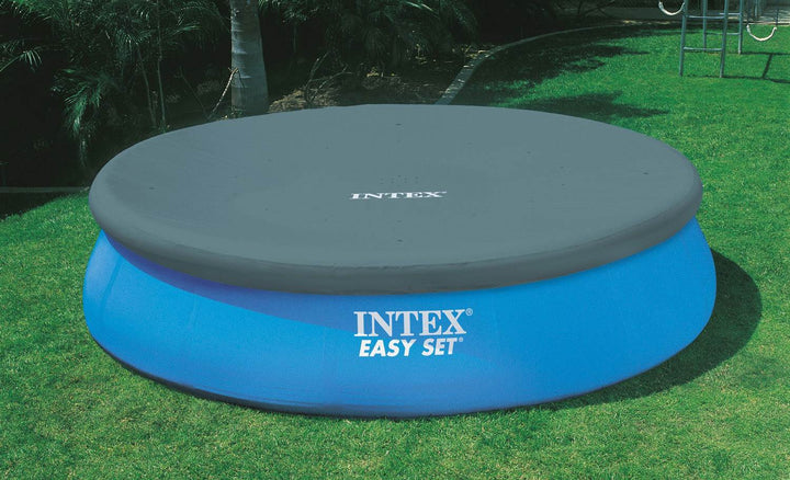 Intex 15ft x 42in Easy Set Inflatable Round Family Swimming Pool & Pump, Vacuum