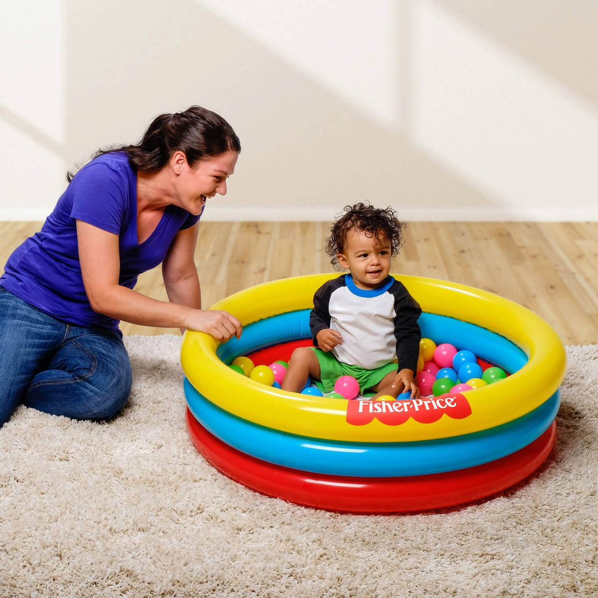 Fisher Price 3-Ring Fun And Colorful Ball Pit Pool | 93501E-BW (Open Box)