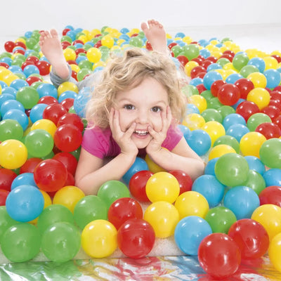 Bestway Fisher Price Small Plastic Multi-Colored Play Balls, 100 Count (Used)