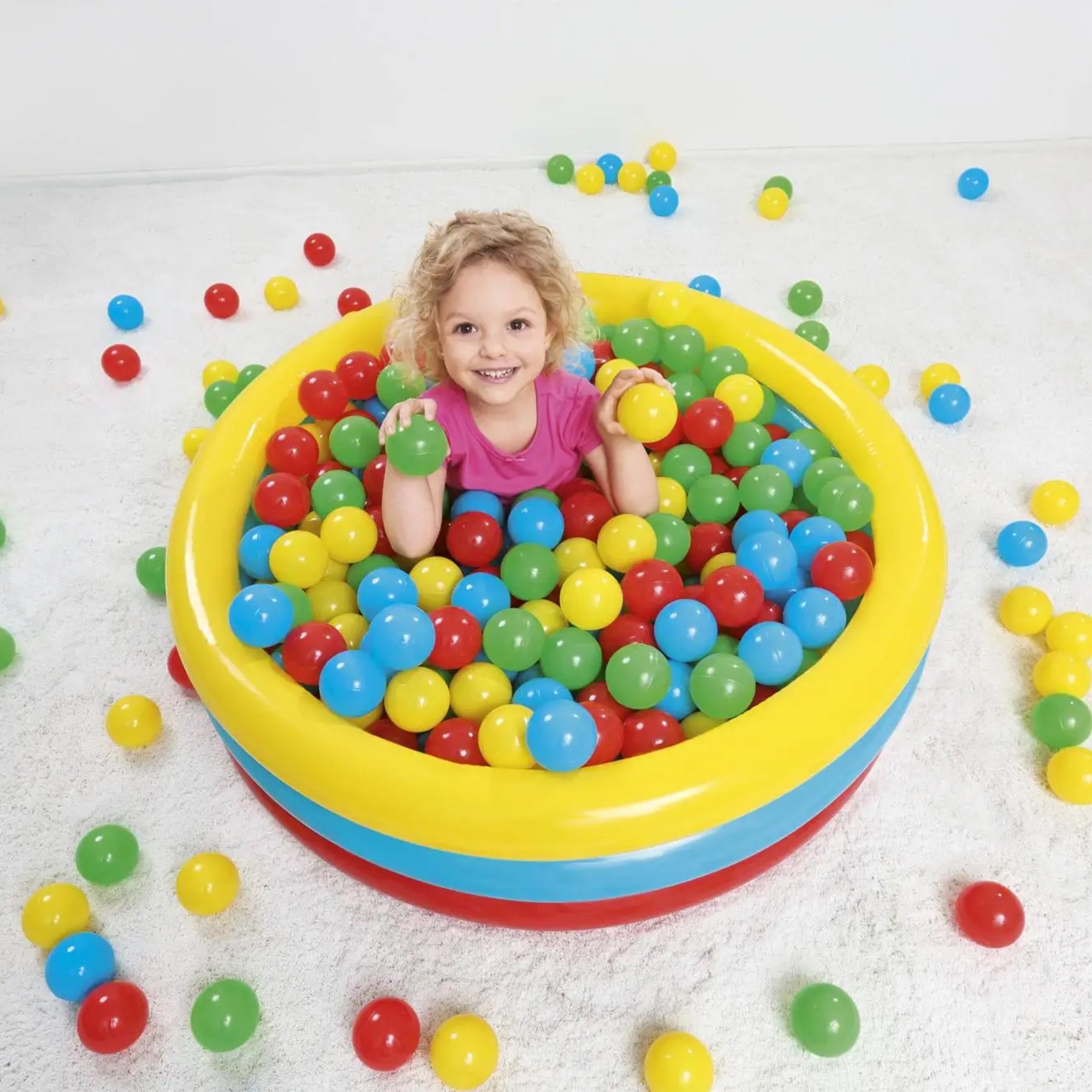 Bestway Fisher Price Small Plastic Multi-Colored Play Balls, 100 Count (Used)