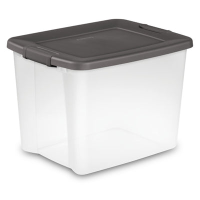 Sterilite ShelfTotes 50 Quart Clear Latched Plastic Storage Container, 18 Pack - VMInnovations