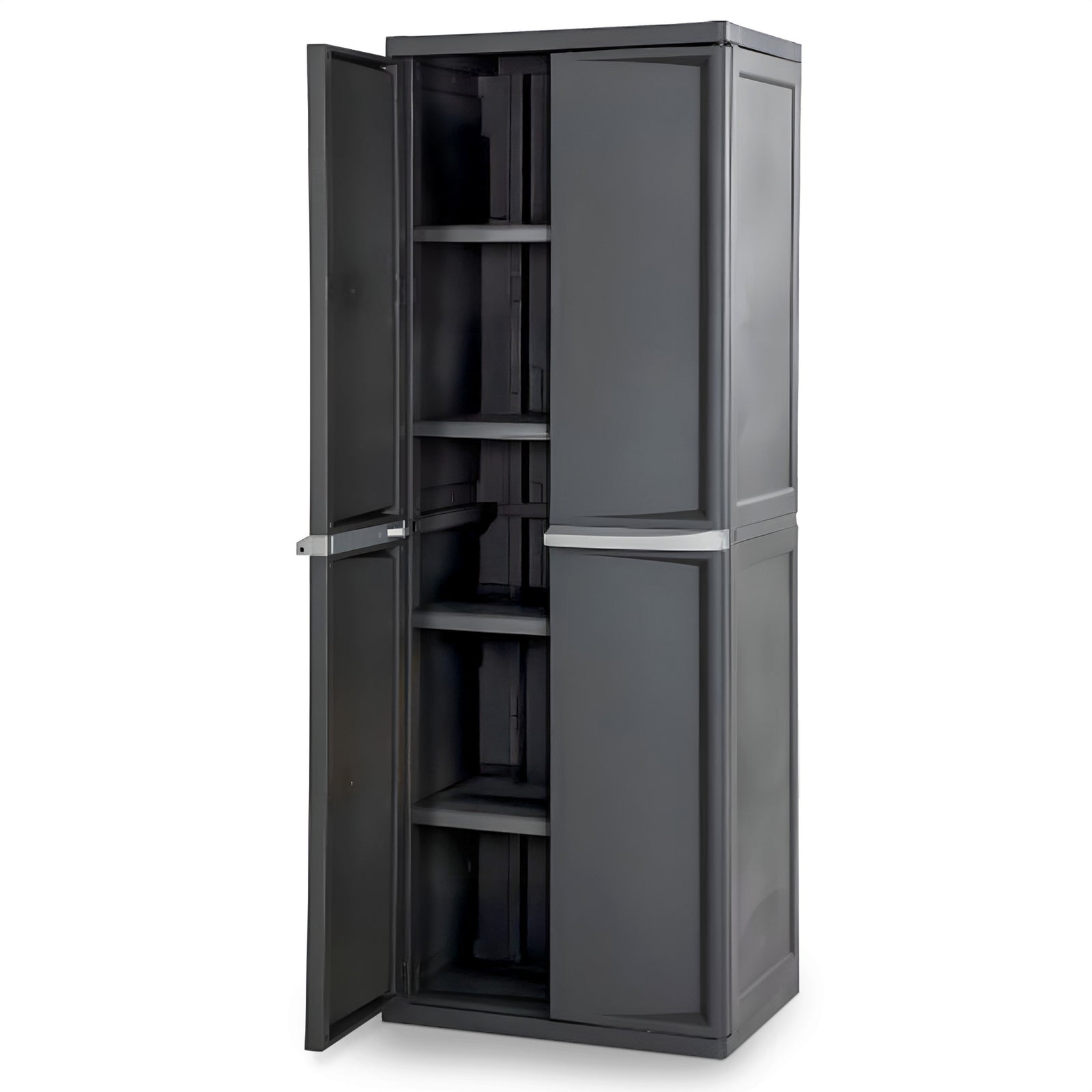 Sterilite Storage Cabinet, Garage, Pantry, & Kitchen Organizer, 4 Shelves, Gray - VMInnovations