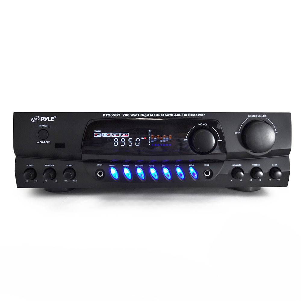 Pyle 200 Watt Bluetooth Digital Receiver/Amplifier with AM/FM Radio | PT265BT