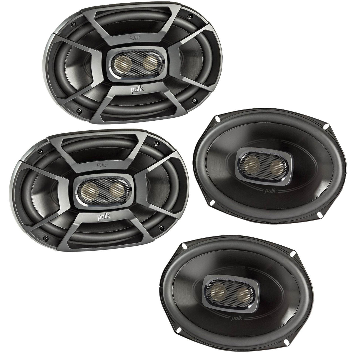 Polk 450 Watt 3-Way Car/Boat Coaxial Stereo Audio Speakers Marine DB692 (2 Pack) - VMInnovations
