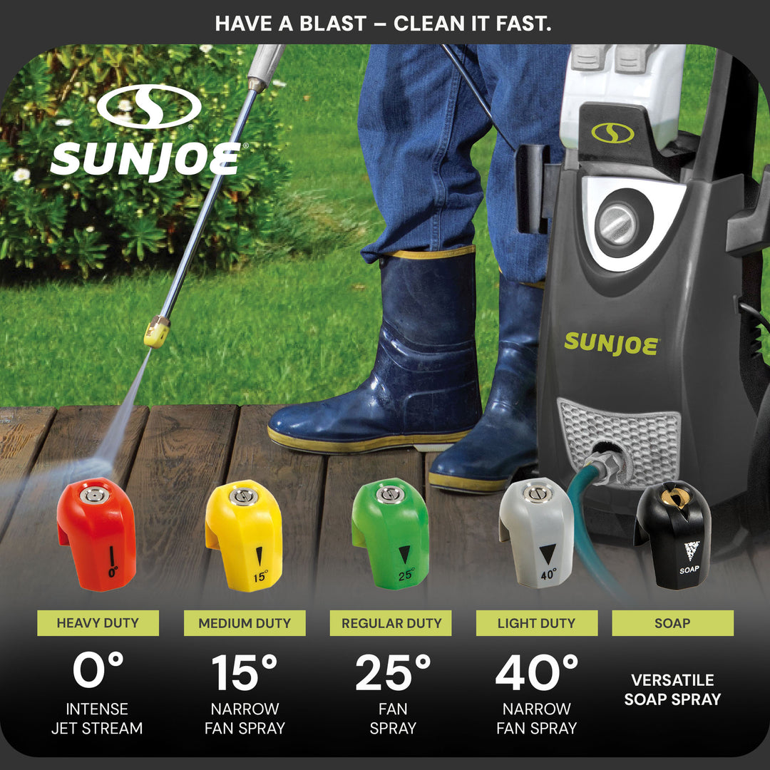 Sun Joe Electric Pressure Washer Quick-Connect Spray 5-Tip Set (Open Box)