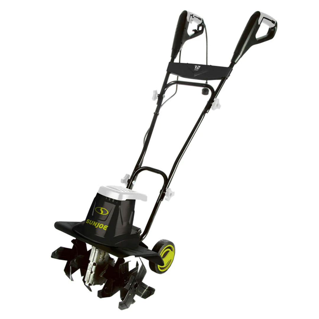 Sun Joe Electric Garden Tiller Cultivator, Steel, 12 Amp, 16", Black (For Parts)