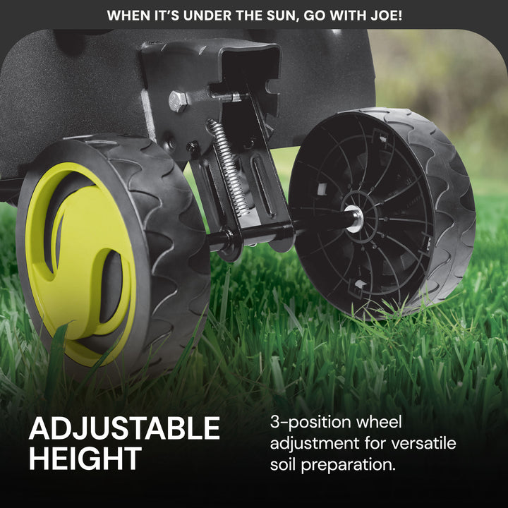 Sun Joe Electric Garden Tiller Cultivator, Steel Tines, 12 Amp, 16" (Open Box)